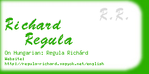 richard regula business card