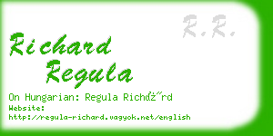 richard regula business card